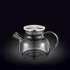 Wilmax Teekanne 950 ml Thermoglas Federfilter Grau WL-888810002/A