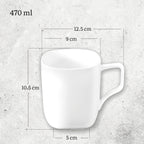 Wilmax Servierset 4-teilig mit Bambustellern 17,5 cm und Porzellanbechern 470 ml