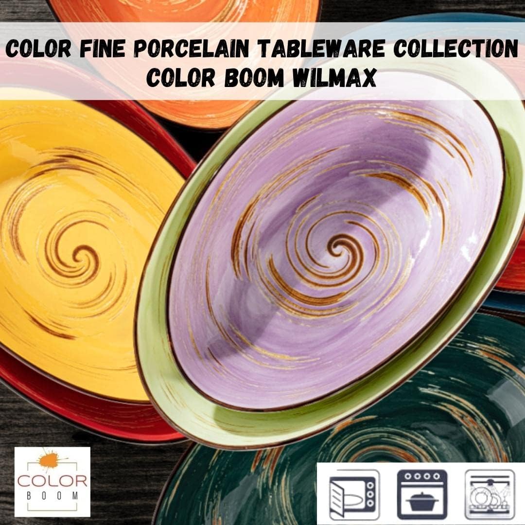 Wilmax Porselen Tabak Yuvarlak Sarı 20,5 cm WL-669412/A6