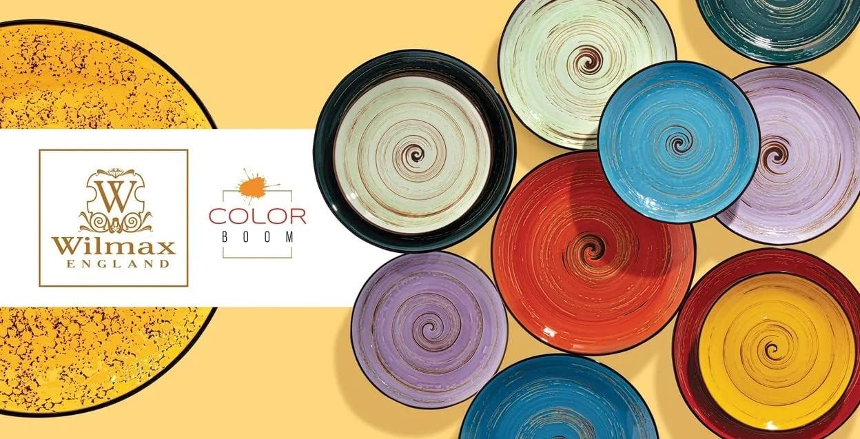 Wilmax round dessert plates 6-piece, 18 cm, ColorBoom collection WL-668111/A6