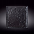 Wilmax Quadratische Platte SlateStone Schwarz 27 x 27 cm Porzellan WL-661107/A