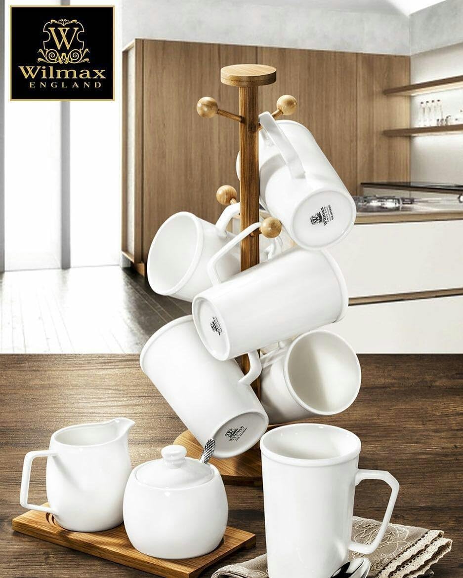 Wilmax Becher 400 ml Weiß Porzellan Olivia WL-993086/A