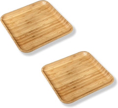 Wilmax Bambus-Teller, 20,5 x 20,5 cm, 2er Set, WL-771021/A2