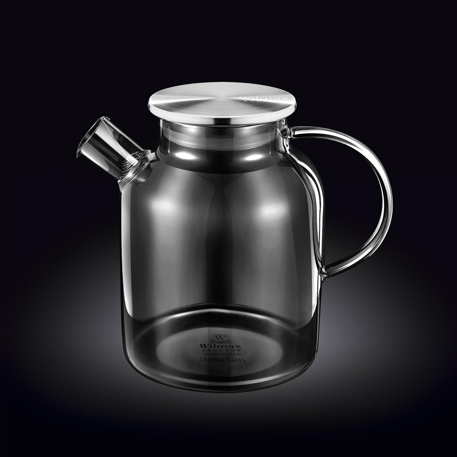 Wilmax Borosilikat Teekanne 1600 ml Rauchgrau WL-888811002/A