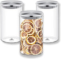 Wilmax Vorratsglas 1100 ml mit Edelstahldeckel 3er Set WL-888515/A3