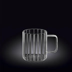 Wilmax Hitzebeständiger Glasbecher mit Henkel 300 ml Transparent aus Glas