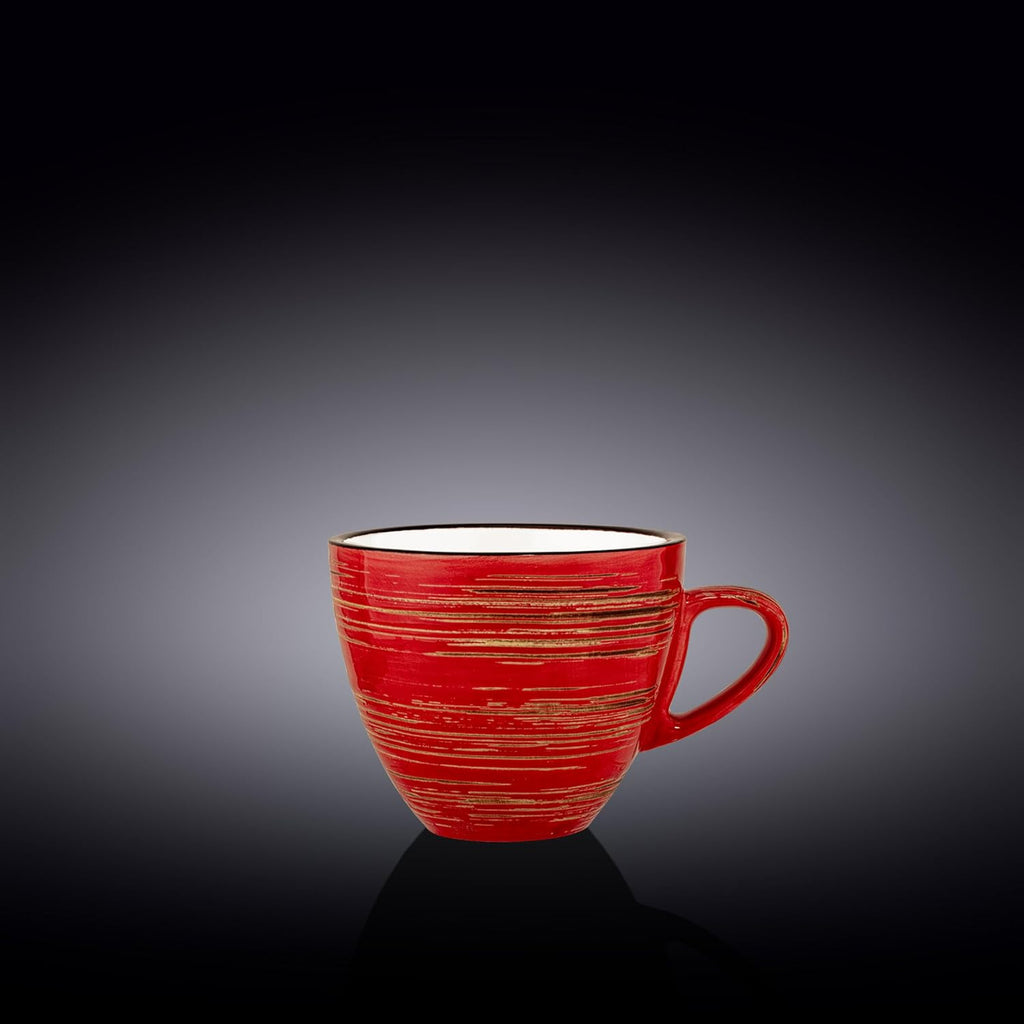 Wilmax Tasse 300 ml Rot aus Porzellan