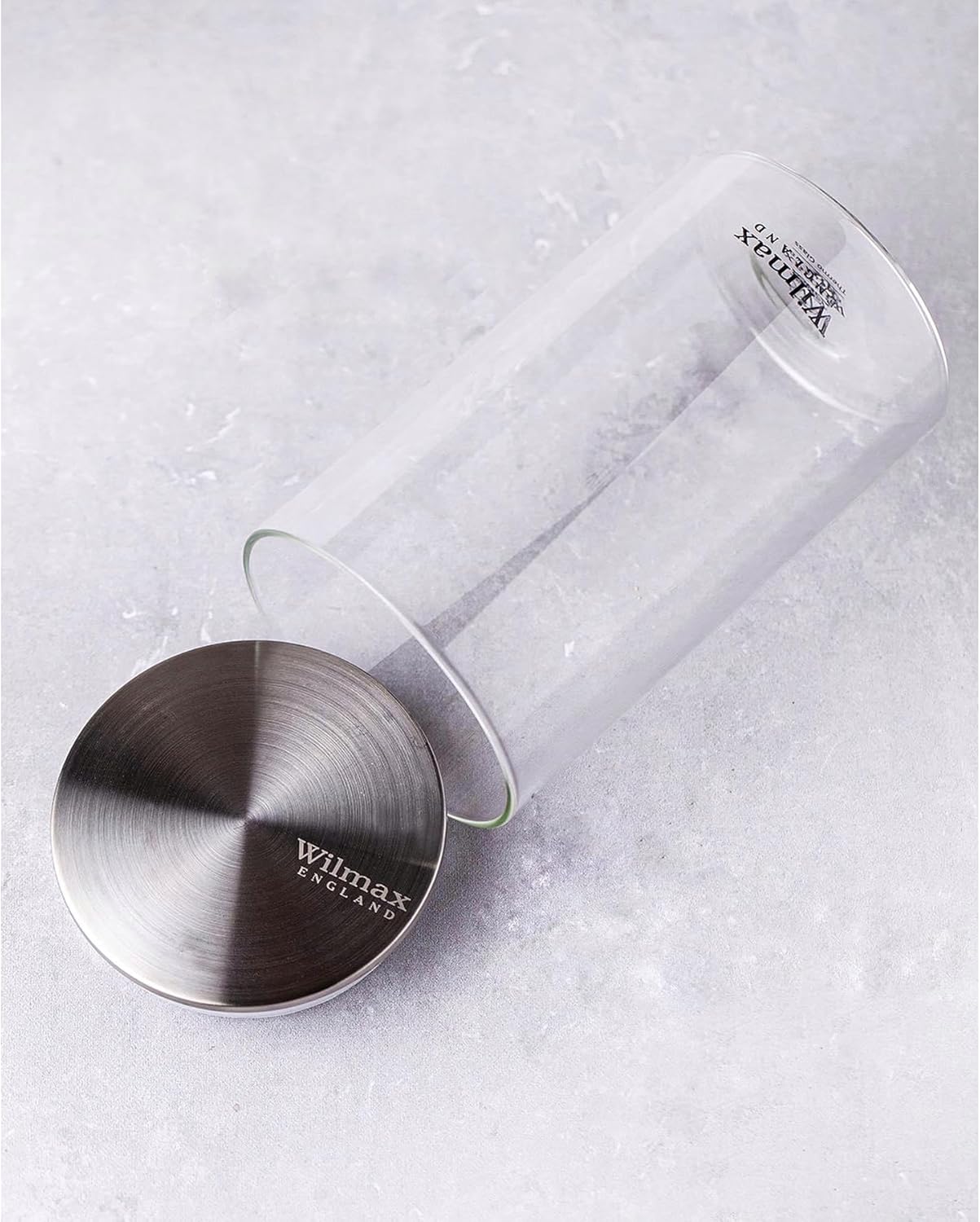 Wilmax Aufbewahrungsglas Borosilikatglas 1500 ml mit Edelstahldeckel WL-888517/A