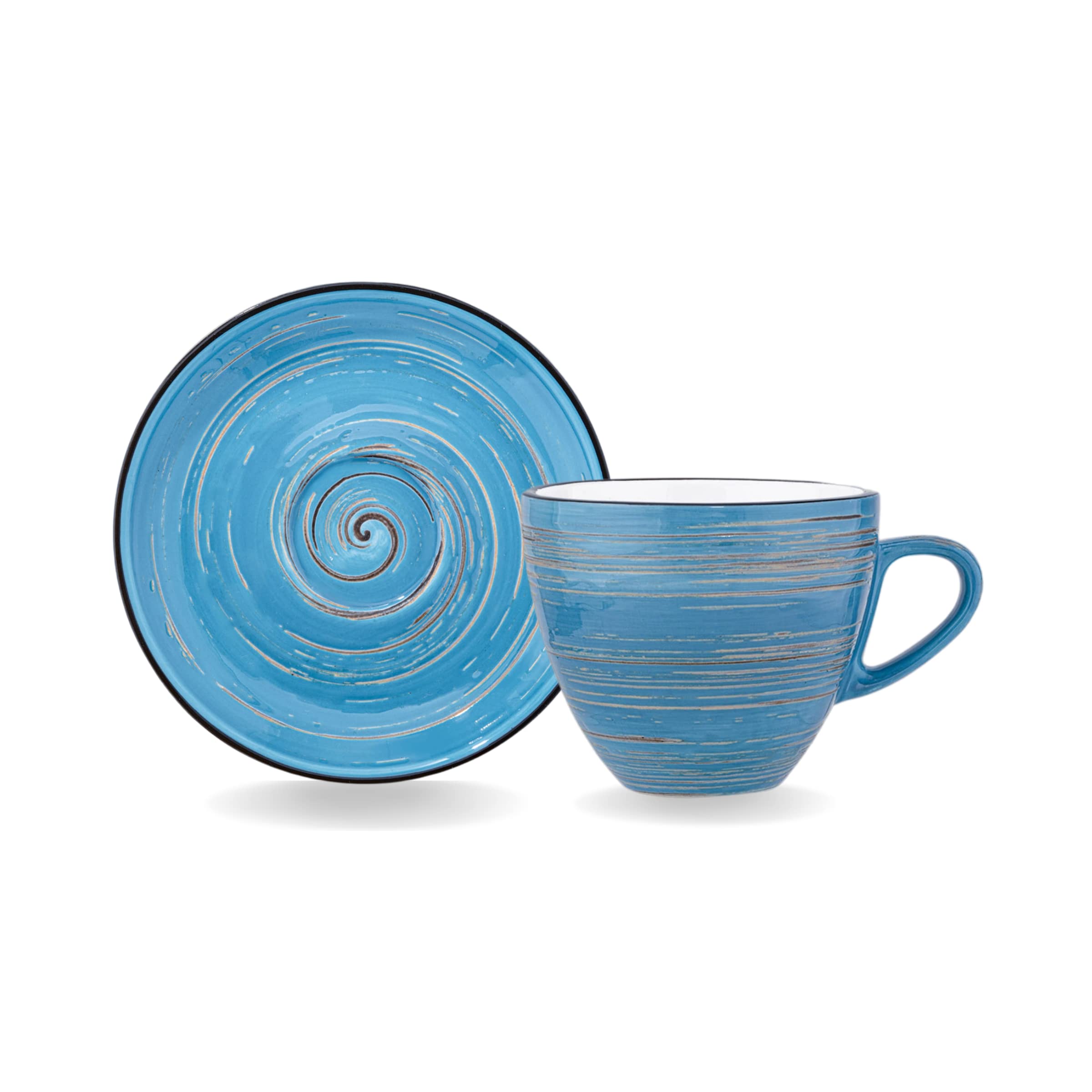 Wilmax WL-669635/A Porzellan Tasse, Blau, 190mL Kapazität