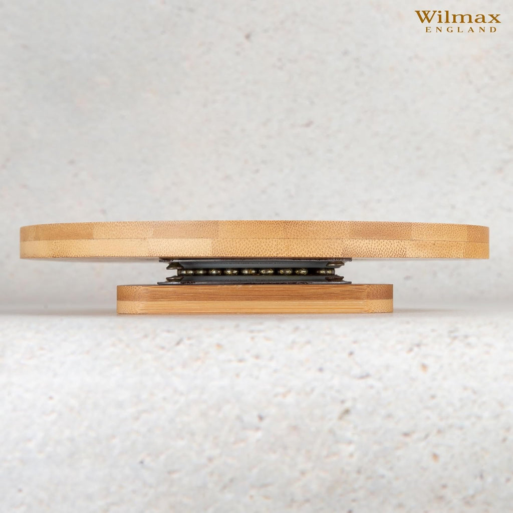 Wilmax Drehbare Servierplatte 33 cm Natur aus Bambus