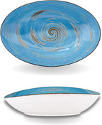 Wilmax Ovale Schale 30 cm Blau aus Porzellan