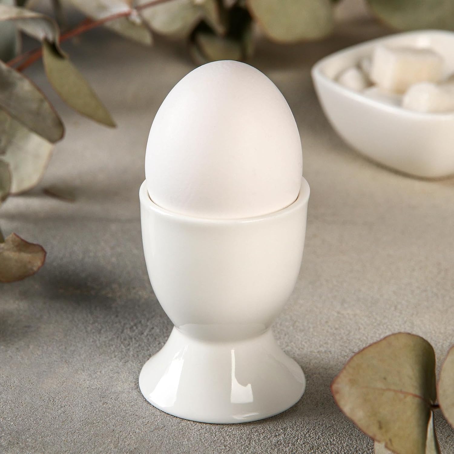 Wilmax Eierbecher 5 × 6,5 cm Weiß aus Porzellan