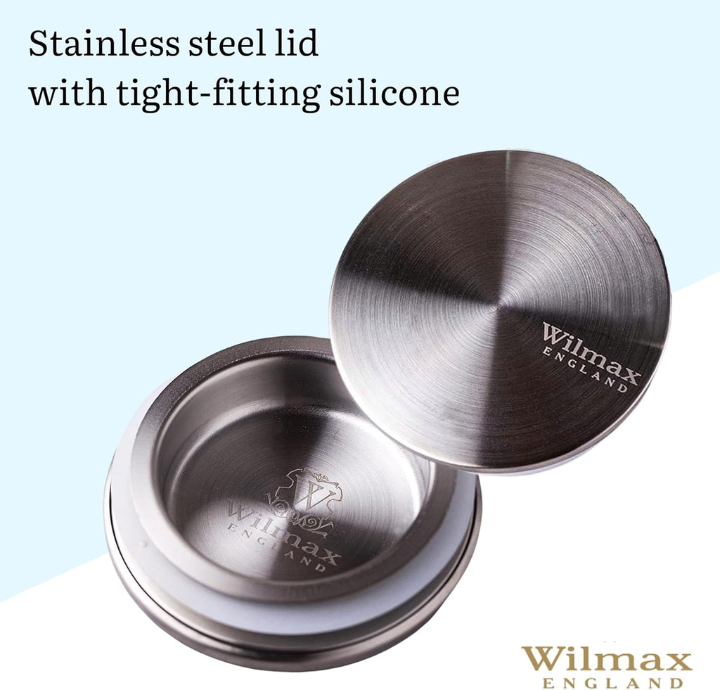 Wilmax Vorratsglas 1300 ml mit Edelstahldeckel Transparent
