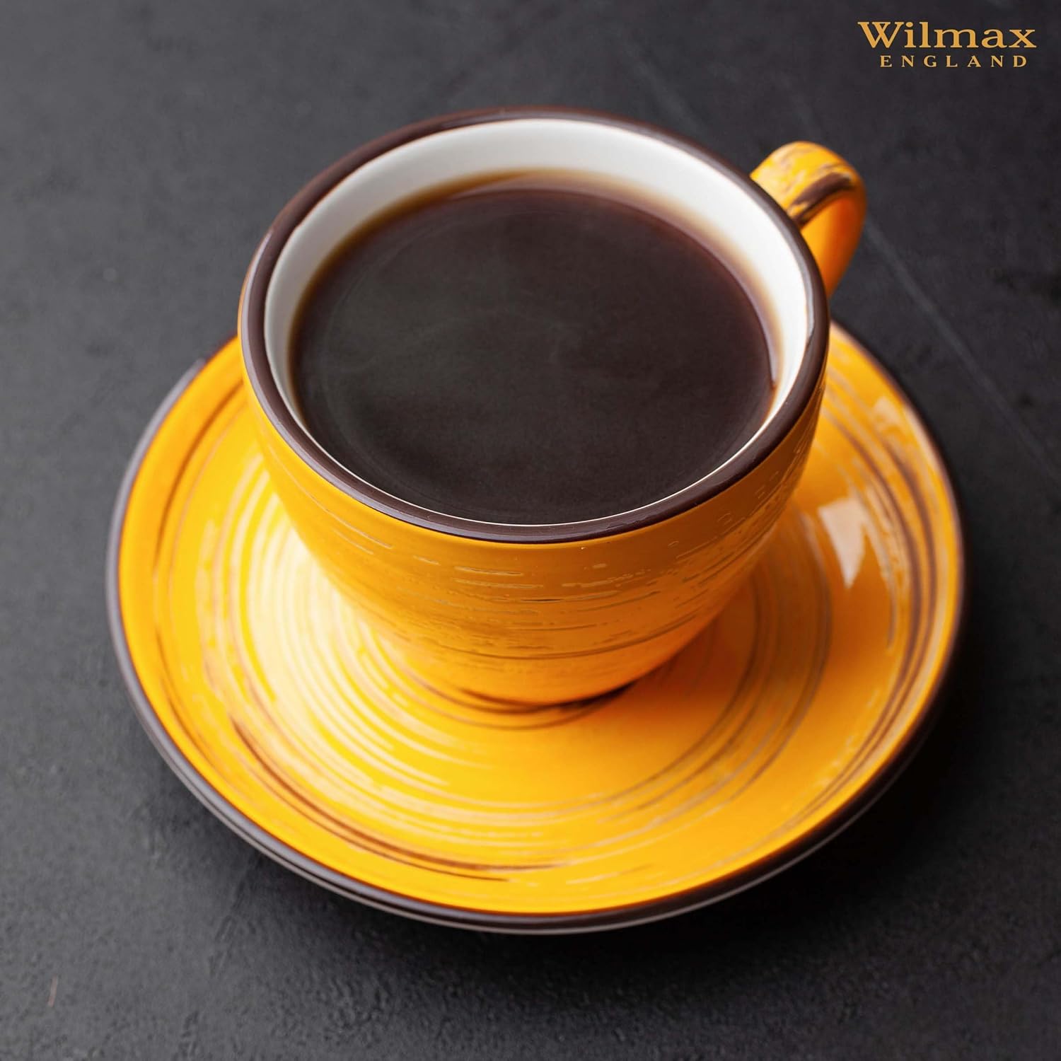 Wilmax Tasse 300 ml Gelb aus Porzellan