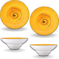 Wilmax Tiefer Teller 22,5 cm 1100 ml Gelb Porzellan 2er Set WL-669423/A2