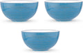 Wilmax Schale 600 ml 13,5 cm 3er-Set Blau aus Porzellan