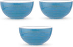 Wilmax Schale 600 ml 13,5 cm 3er-Set Blau aus Porzellan