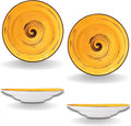Wilmax Tiefer Teller 25,5 cm 350 ml Gelb Porzellan 2er Set WL-669427/A2
