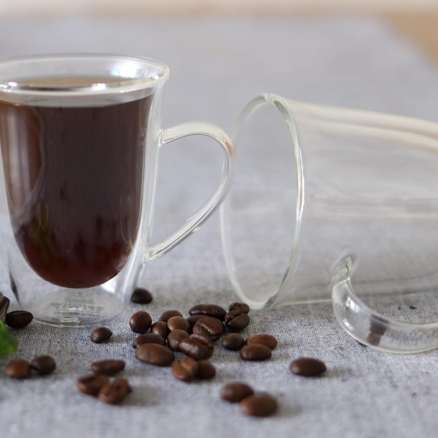Wilmax Doppelwandige Tasse 250 ml Transparent aus Glas