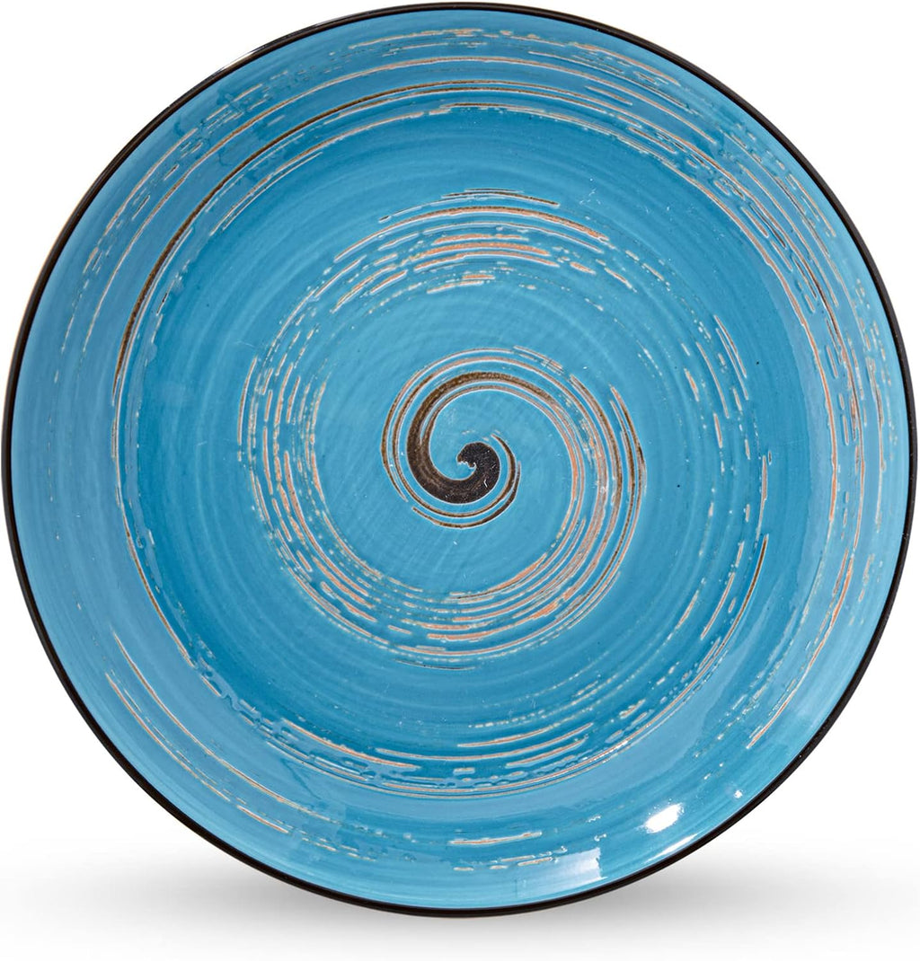 Wilmax Teller 25,5 cm 2er-Set Blau aus Porzellan