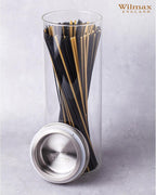 Wilmax Vorratsglas 1500 ml mit Edelstahl Deckel Transparent WL-888517/A
