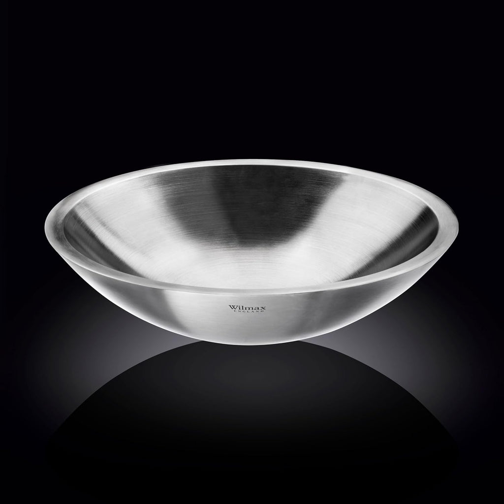 Wilmax Schüssel aus Edelstahl, 3000 ml, Silber matt, WL-553001/A