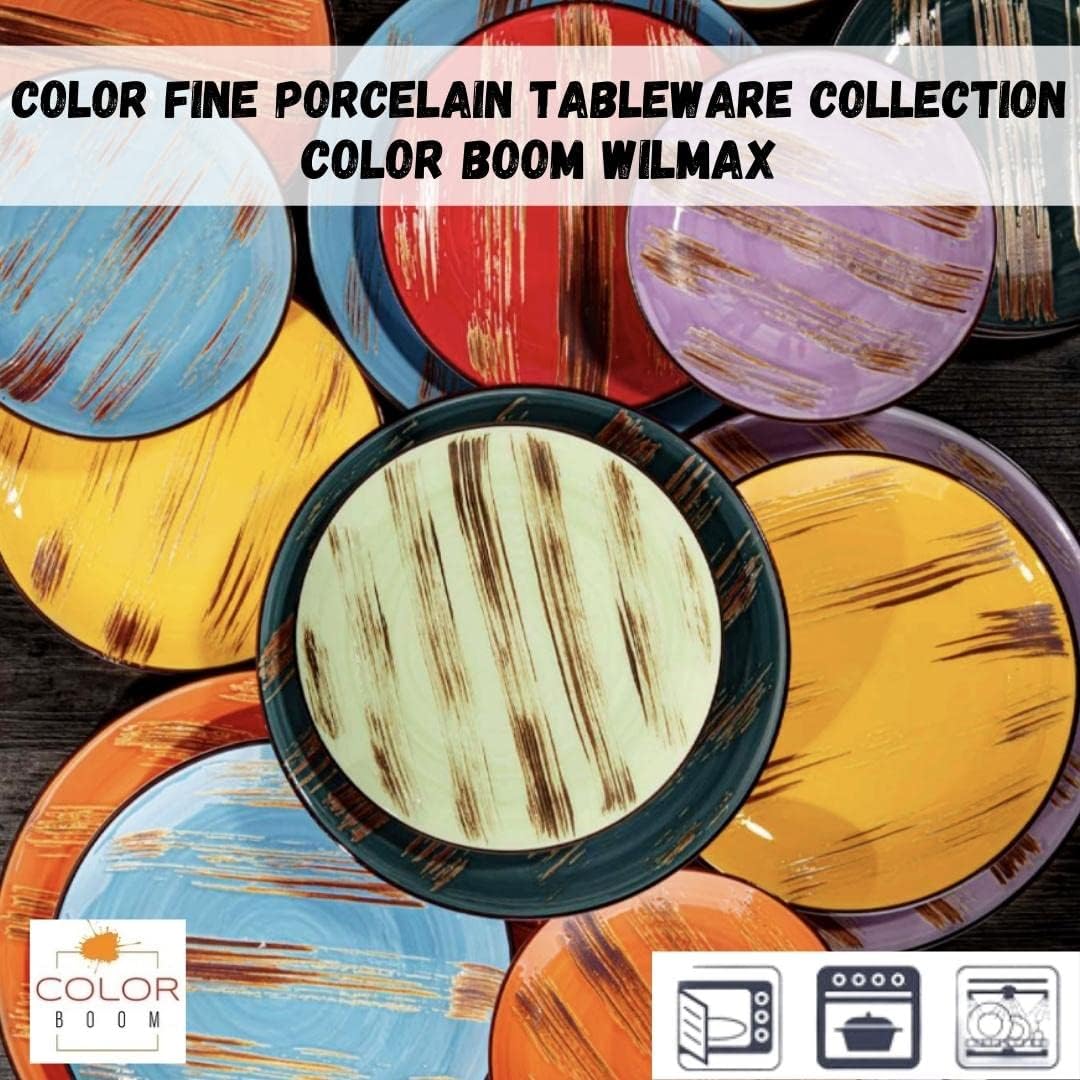 Wilmax round dessert plates 6-piece, 18 cm, ColorBoom collection WL-668111/A6