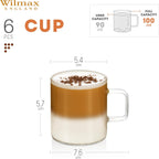 Wilmax Glastasse 100 ml Borosilikatglas Transparent WL-888602/A