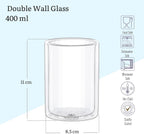 Wilmax Doppelwandiges Glas 400 ml 4er Set WL-888785/A4