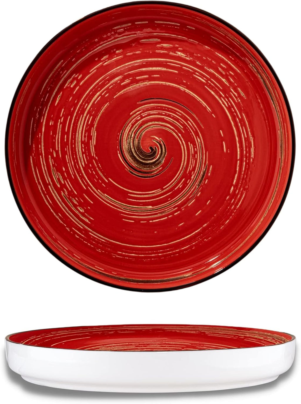 Wilmax Teller 28 cm Rot aus Porzellan