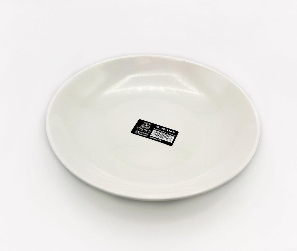 Wilmax Tiefer Servierteller 25,5 cm Weiß aus Porzellan