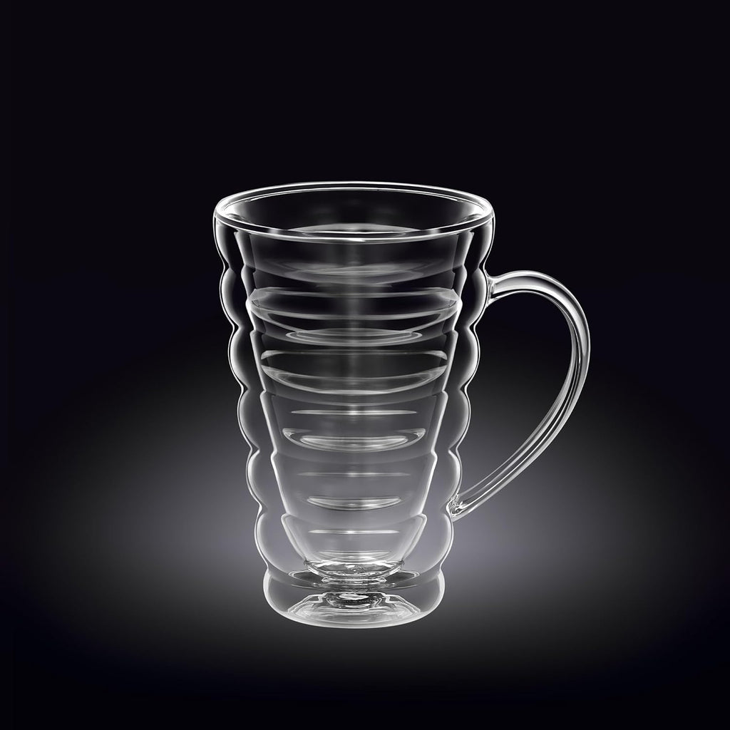Wilmax Doppelwandiger Thermobecher 300 ml 2er-Set Transparent