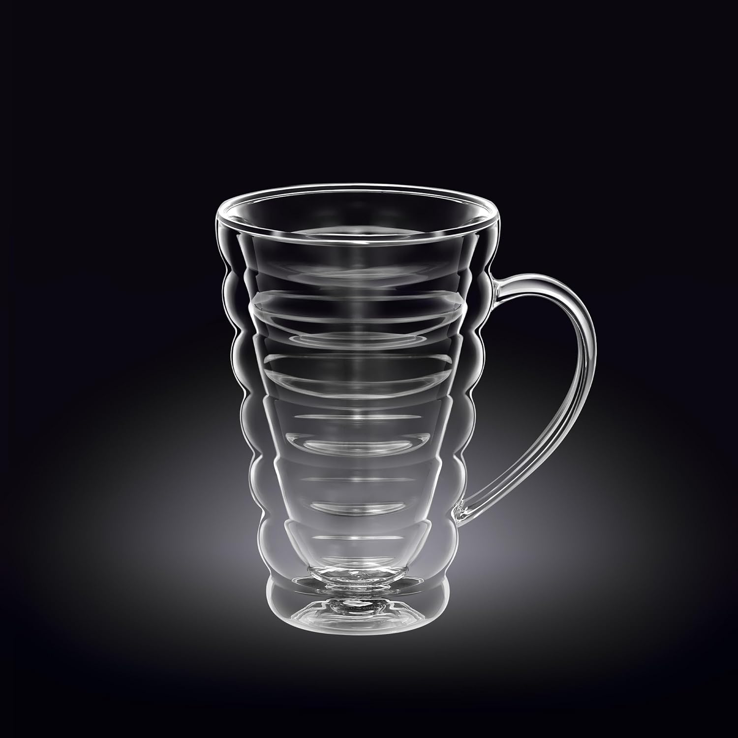 Wilmax Thermoglas mit Bubble-Griff, 300 ml, 4er Set, WL-888424/A4