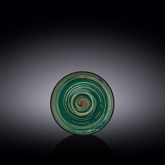 Wilmax Untertasse, 12 cm, Spiral Grün, Porzellan, WL-669534/B