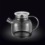 Wilmax Teekanne 1200 ml Glas mit Edelstahldeckel WL-888826002/A
