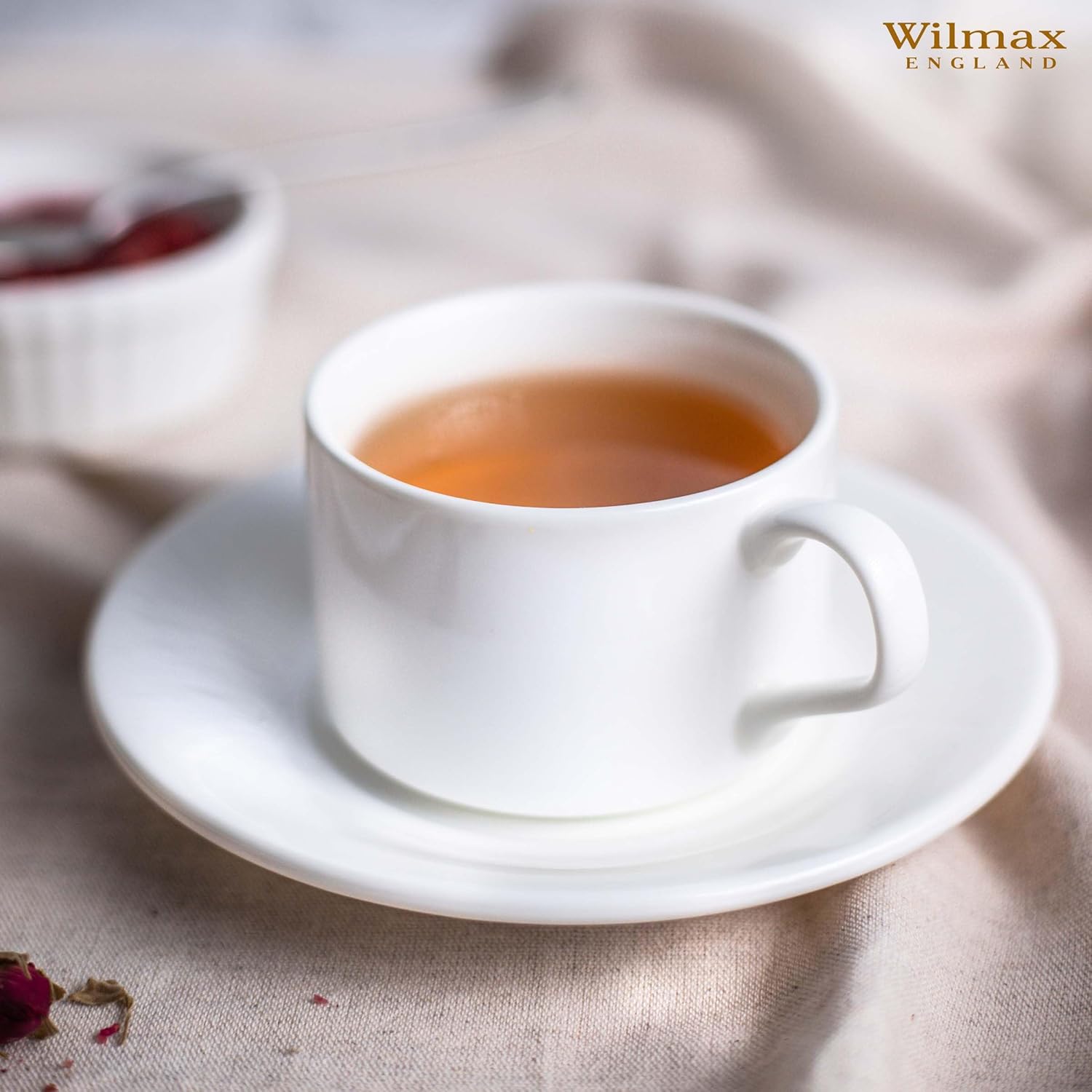 Wilmax Teetassen mit Untertassen 2er Set 160 ml Weiß WL-993006/2C