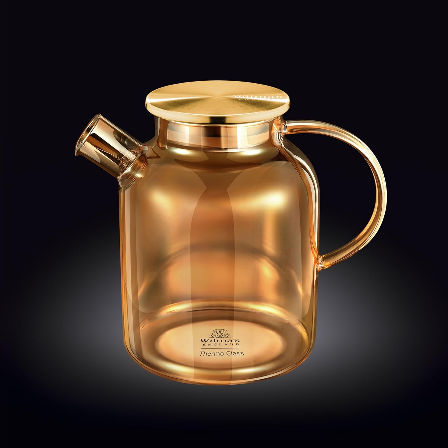 TEA POT WITH GOLD STAINLESS STEEL LID 1600 ML