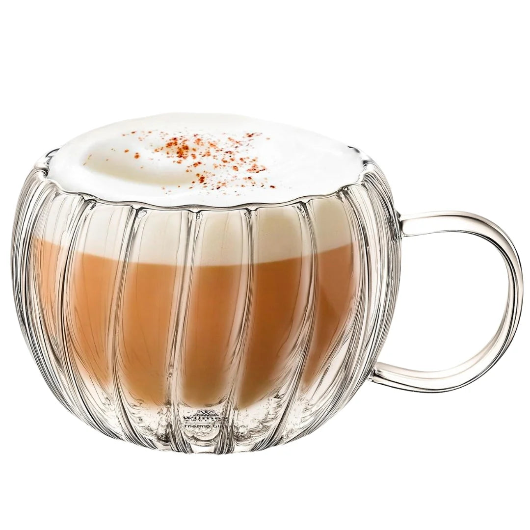 Wilmax Doppelwandiger Thermobecher 300 ml Transparent aus Glas