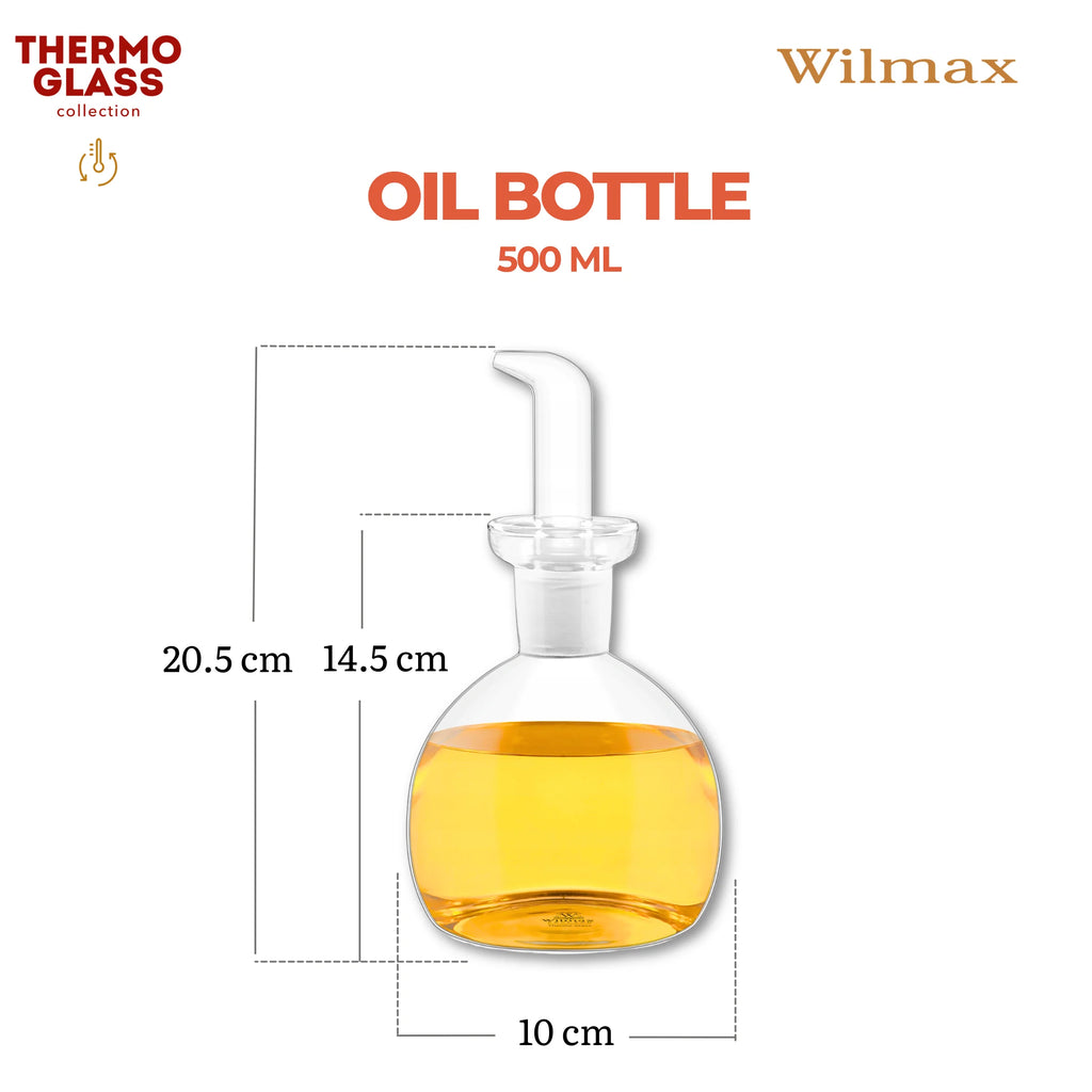 Wilmax Ölflasche 500 ml Transparent aus Glas