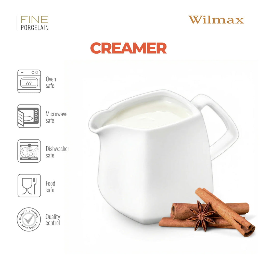 Wilmax Milchkännchen 310 ml Weiß aus Porzellan