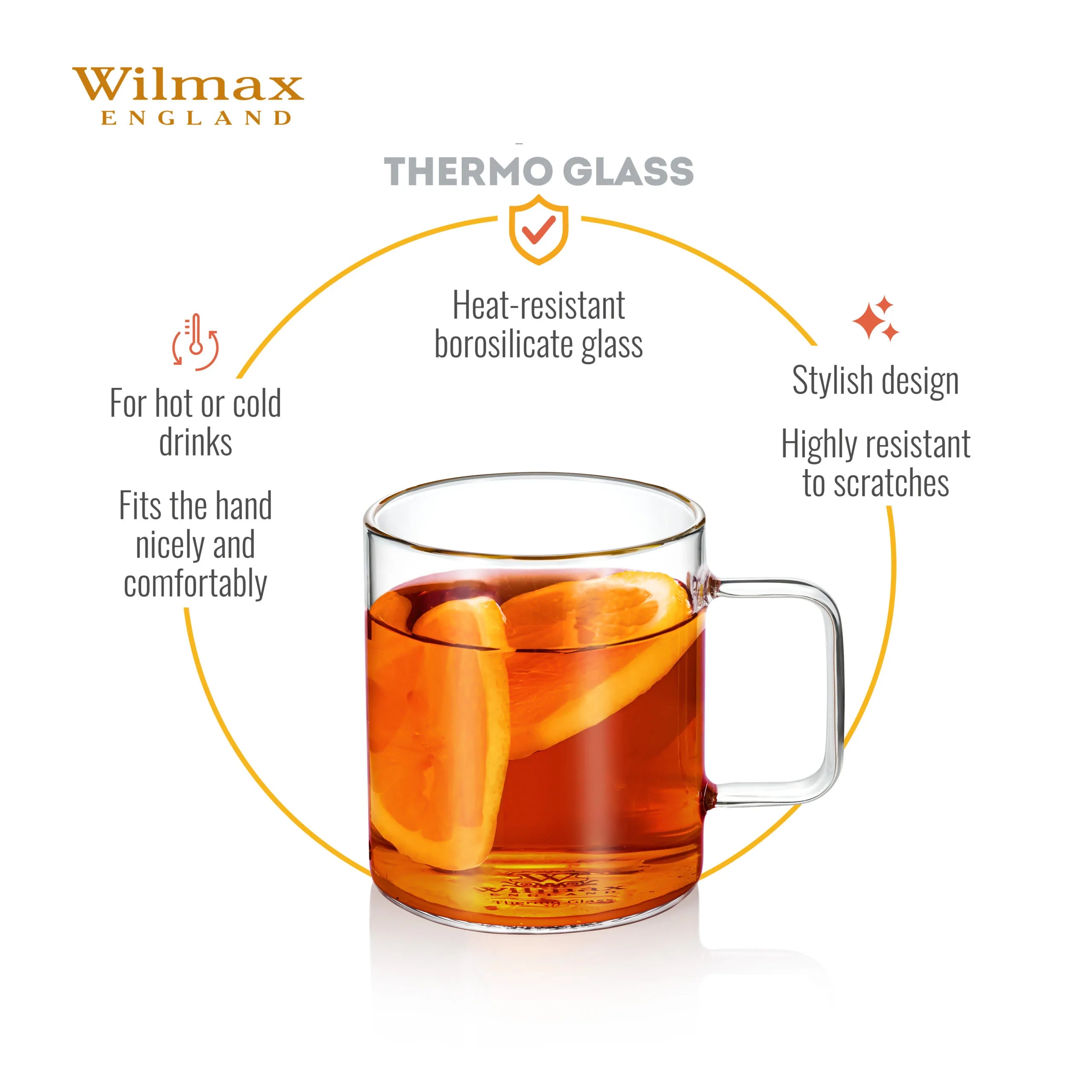 Wilmax Kaffeetasse 160 ml Transparent aus Borosilikatglas