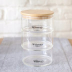Wilmax Vorratsglas 3-stufig mit Bambusdeckel Transparent