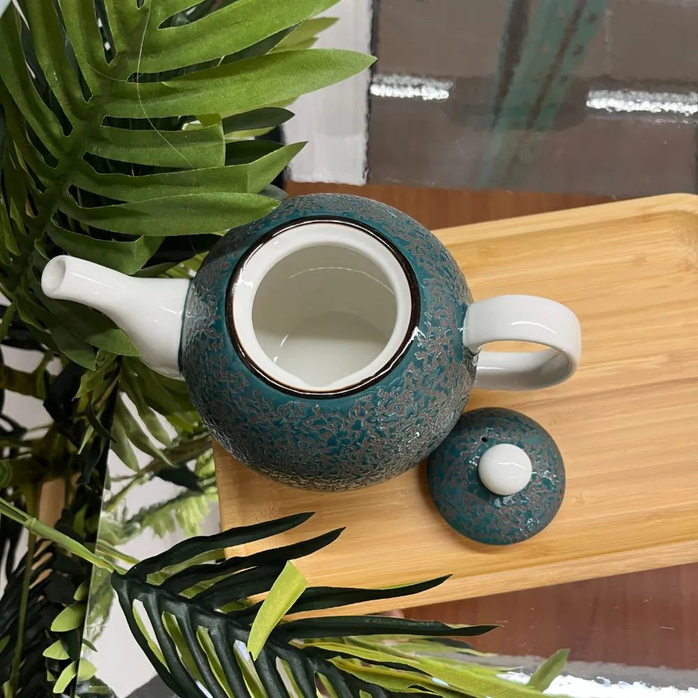 Wilmax Kaffee- und Teekanne mit integriertem Ausgusssieb 800 ml Grün aus Porzellan