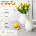 Wilmax Krug 1600 ml Weiß Porzellan WL-995037/1C