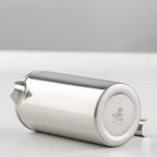 Wilmax Doppelwandige French Press 1000 ml Silber aus Edelstahl