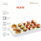 Wilmax Servierplatte 35,5 × 25 cm Weiß aus Porzellan