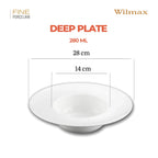 Wilmax Tiefer Teller 28 cm Weiß aus Porzellan