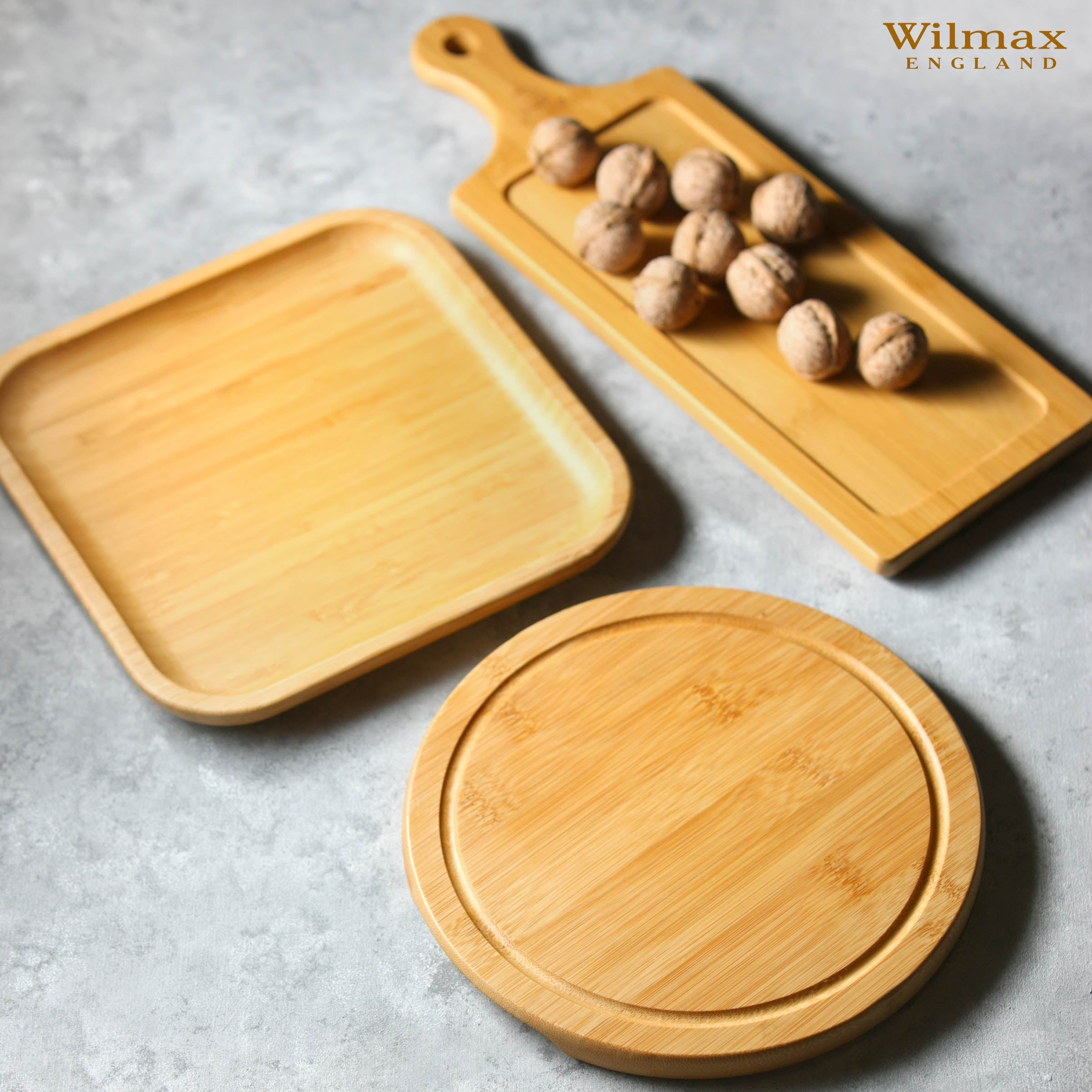 Wilmax Bambus Tablett 30 x 11 cm – Natürliches Bambus-Serviertablett WL-771005/A