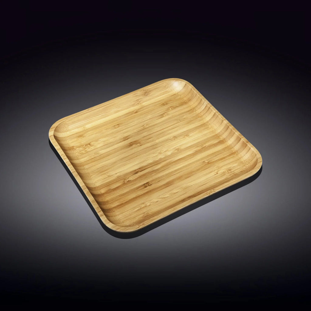 Wilmax Quadratischer Teller 25,5 × 25,5 cm Natur aus Bambus