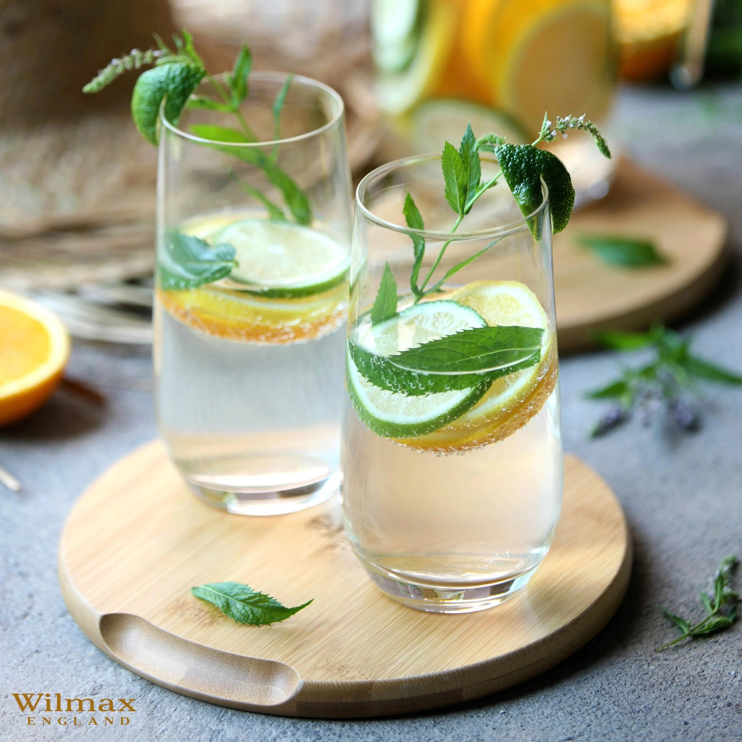 Wilmax Longdrinkglas 500 ml 2er-Set Transparent aus Kristallglas